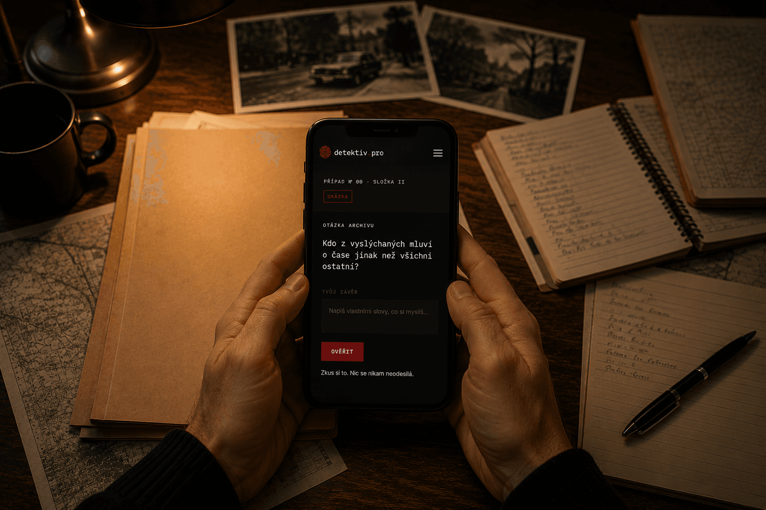 Mobilní digitální spis detektiv.pro používaný vedle fyzických dokumentů